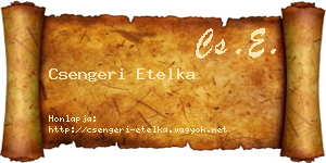 Csengeri Etelka névjegykártya