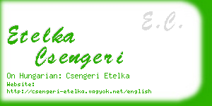 etelka csengeri business card